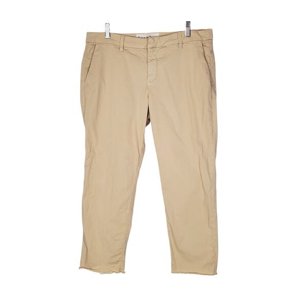 Frank & Eileen Wicklow Italian Chino Khaki Straight Leg Mid Rise Pants Size 10 - Picture 4 of 10